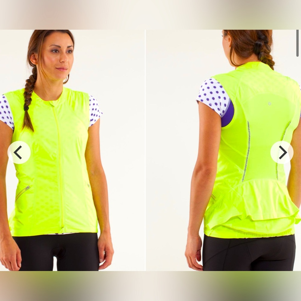 Lululemon Presta Vest Ray Neon Safety Yellow Road Bike Cycle